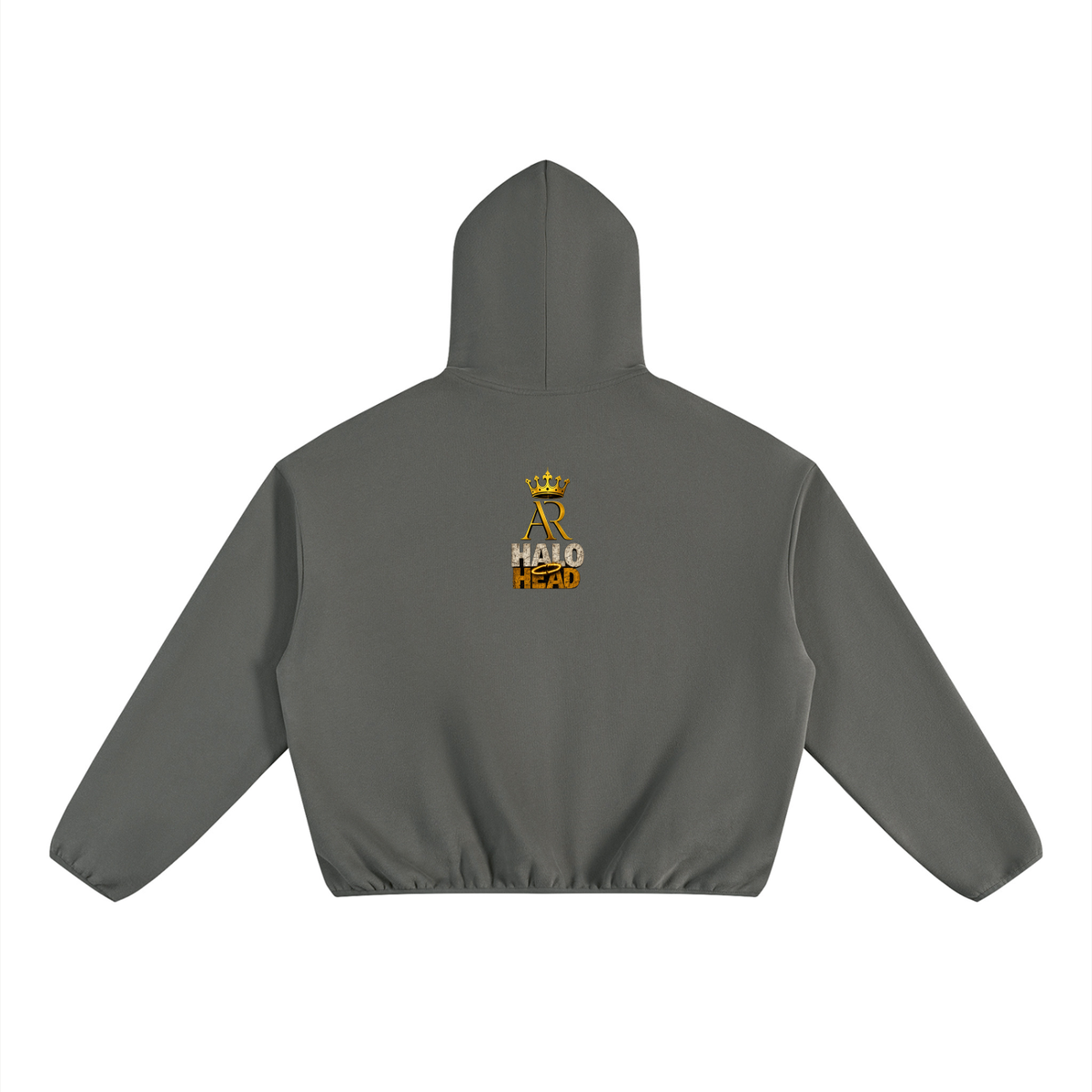 Take a Seat Unisex Boxy Piping Fleece Hoodie: AR Halo Head