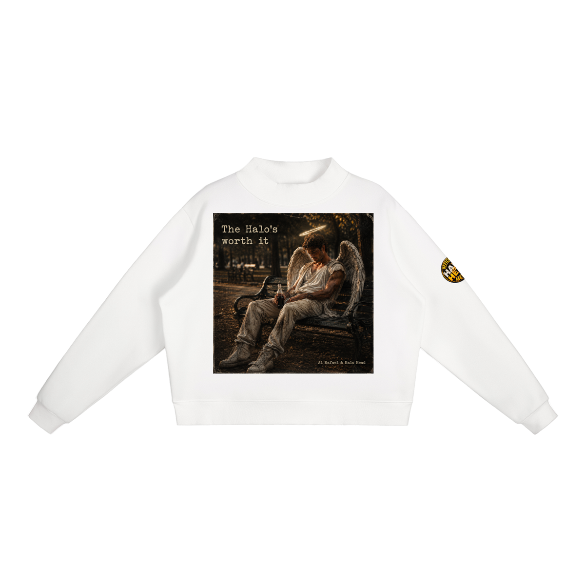 Halo Head Essential Fleece Mock-Neck Crew Sweatshirt