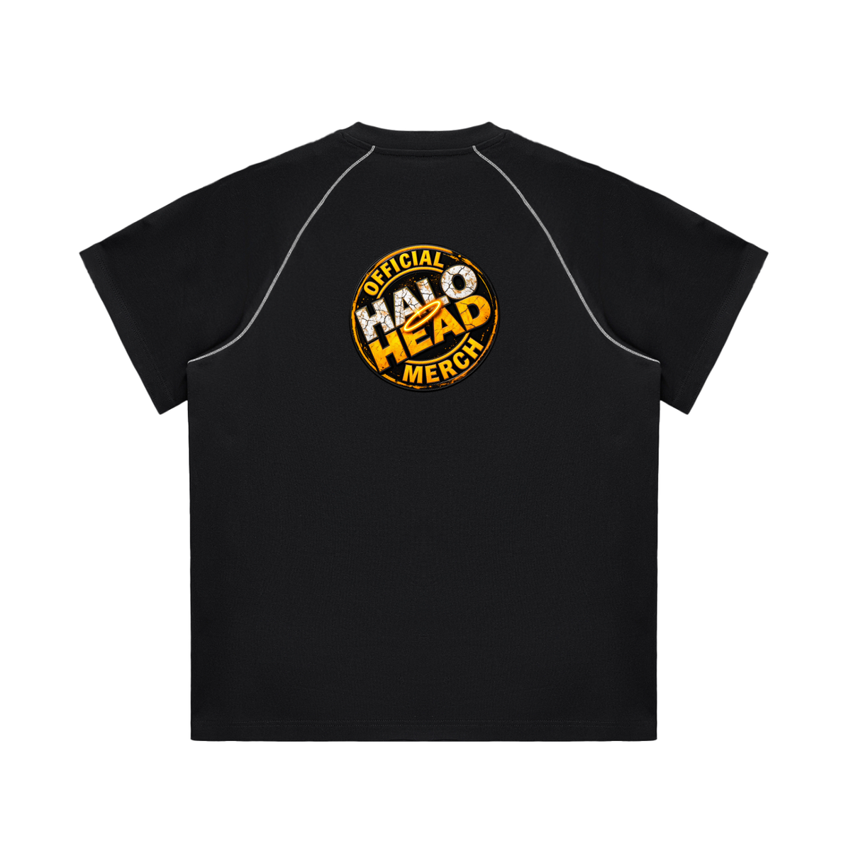 Striped Contrast Stitch Halo Head T-shirt.
