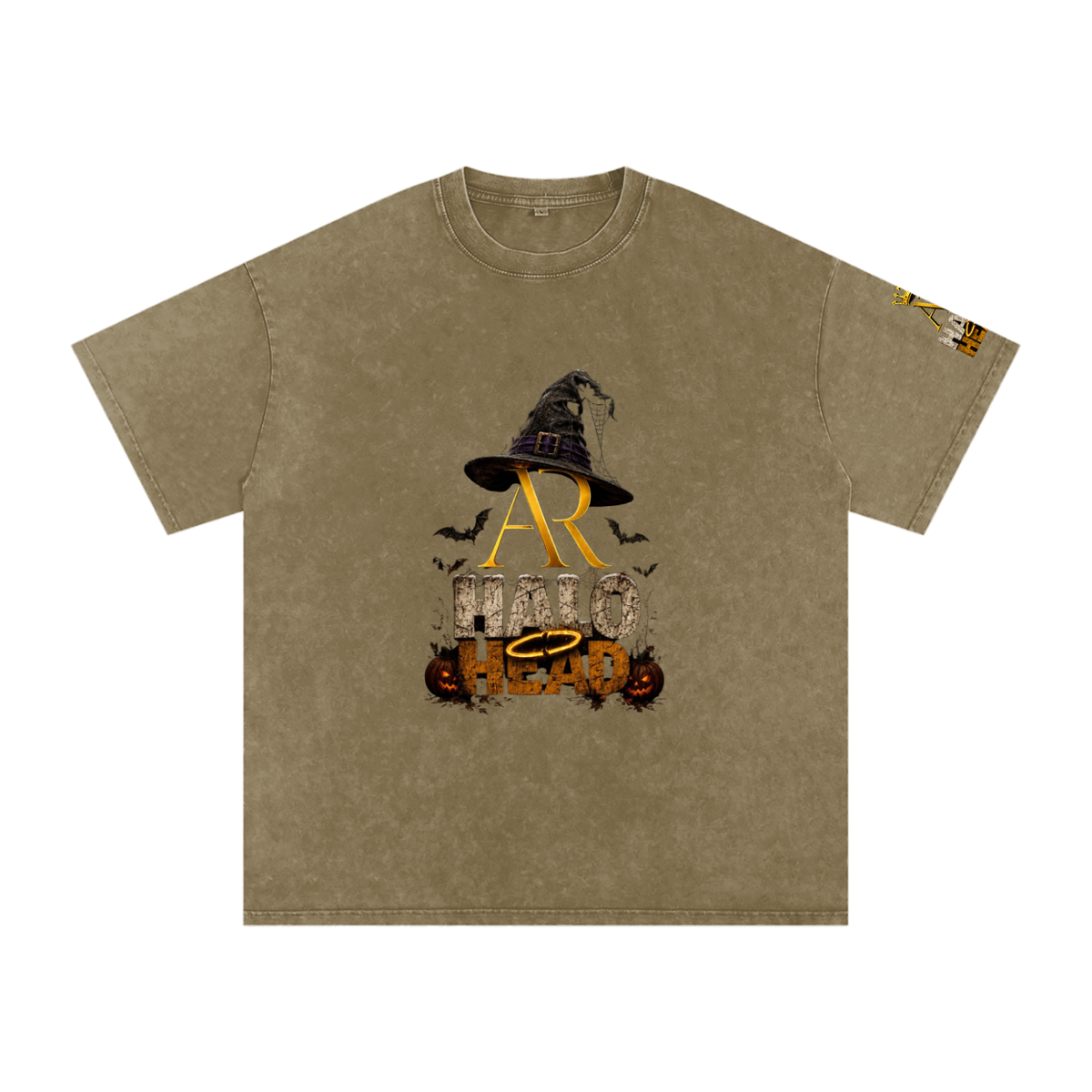 Snow Washed Oversized Cotton T-Shirt (AR-HH Halloween)
