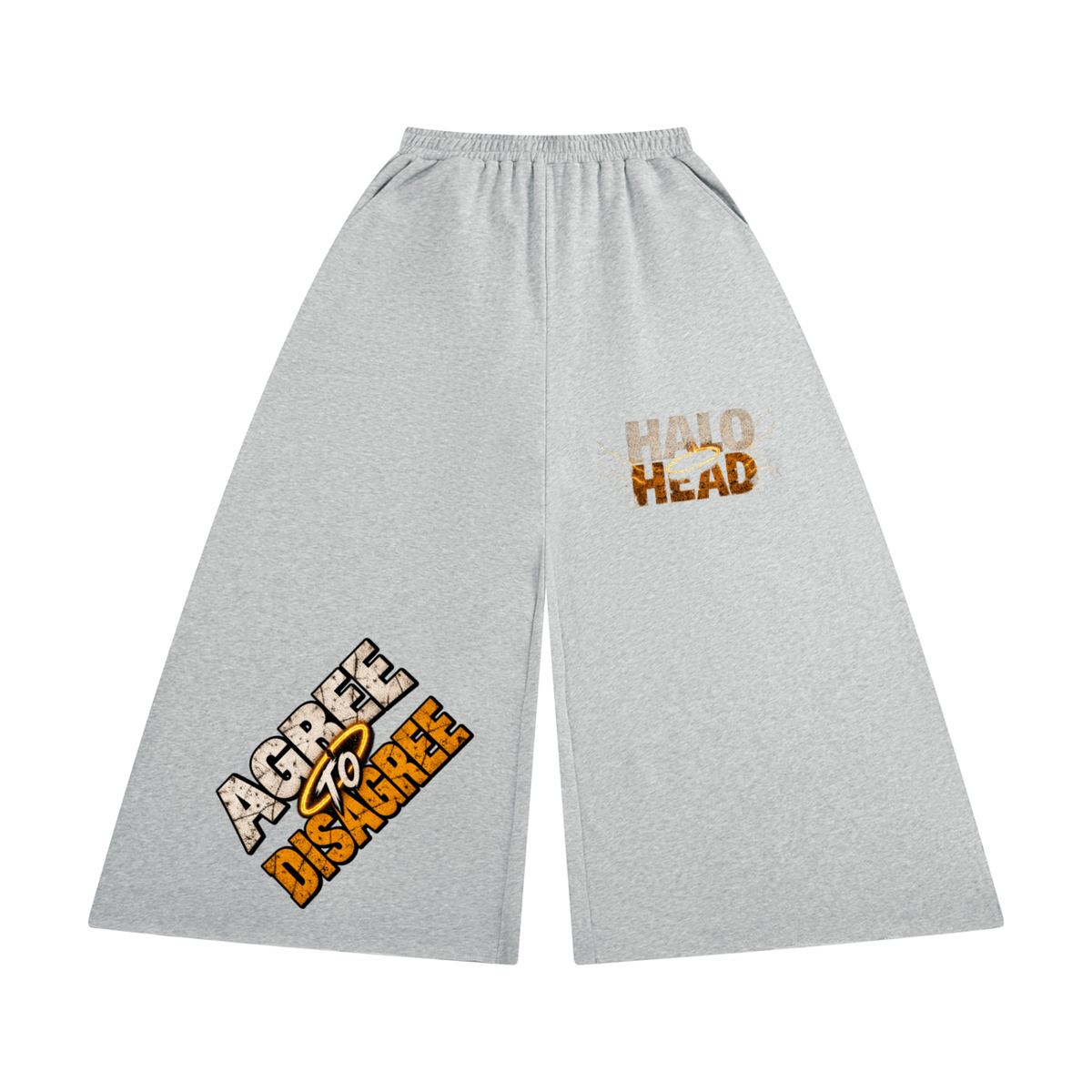 Agree to Disagree Women's Raw Edge Wide Leg Sweatpants