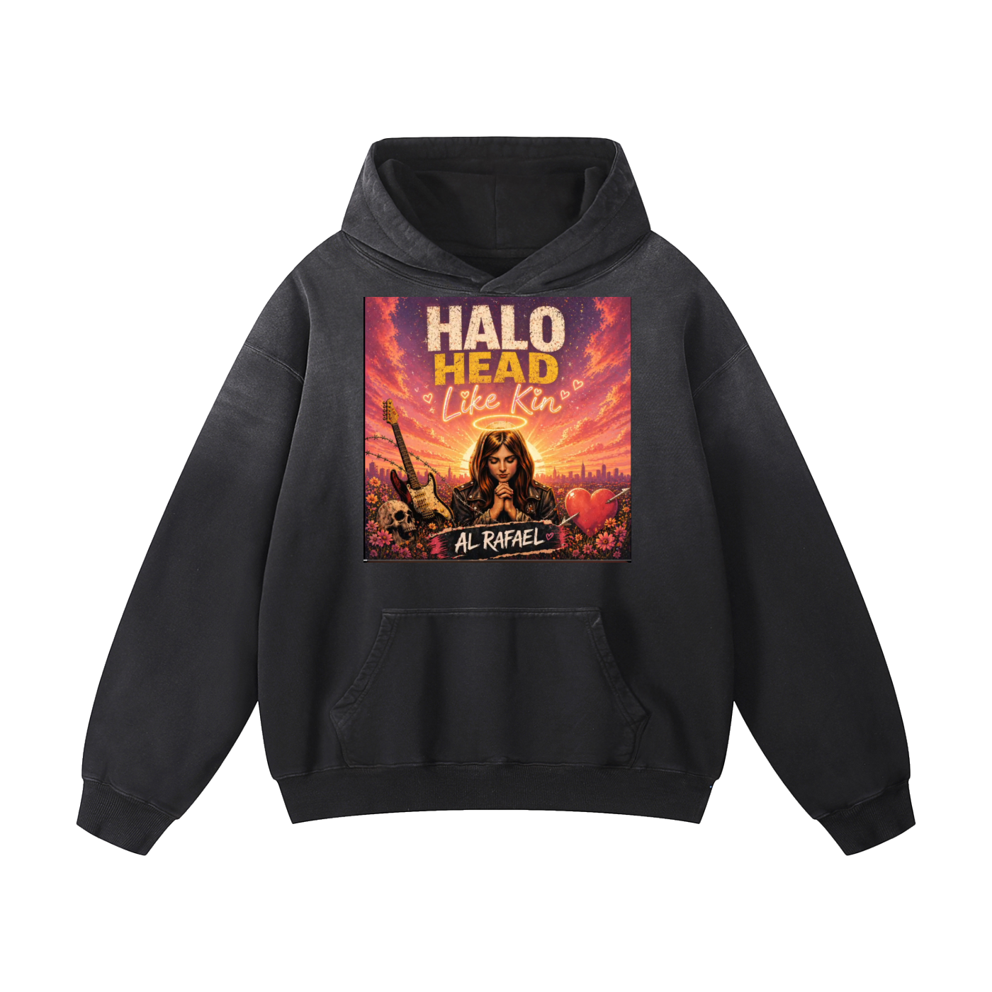 HALO HEAD "Like Kin" Heavyweight Sunfade Oversized Hoodie